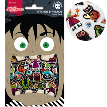 Black Art Star Halloween Witches and Friends Sticker Pack 180 x 105mm Contains 40 Stickers Stickers