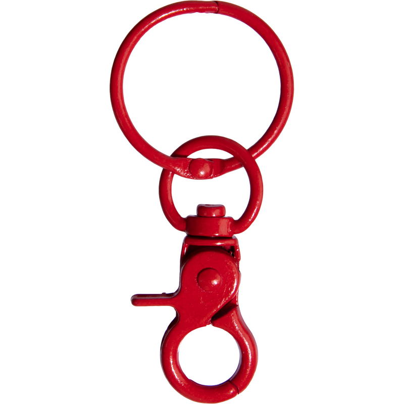 Firebrick Urban Crafter Lobster Clasp Keyring With Hook 5 Pack Red Resin Craft