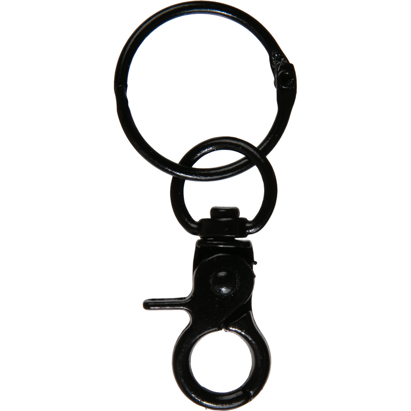 Black Urban Crafter Lobster Clasp Keyring With Hook 5 Pack Black Resin Craft