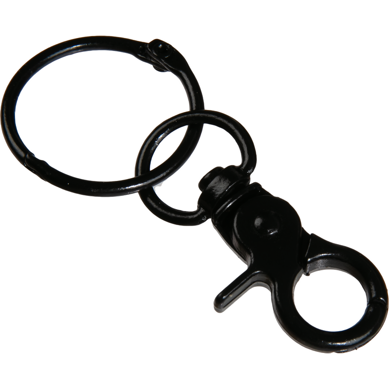 Black Urban Crafter Lobster Clasp Keyring With Hook 5 Pack Black Resin Craft