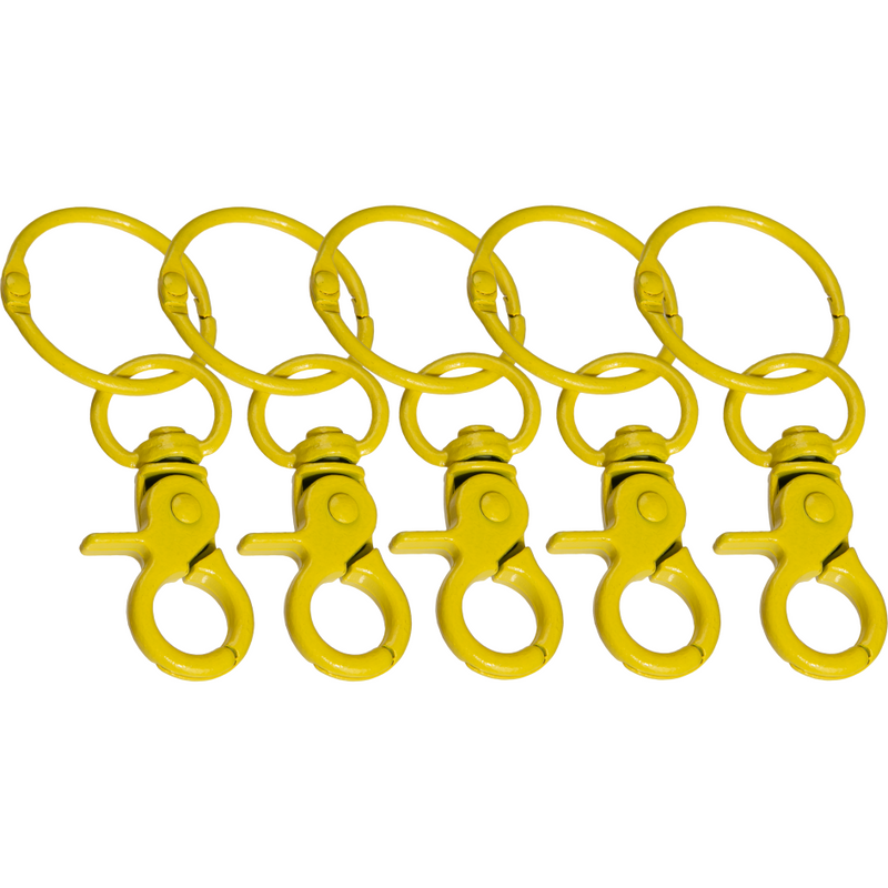 Goldenrod Urban Crafter Lobster Clasp Keyring With Hook 5 Pack Yellow Resin Craft