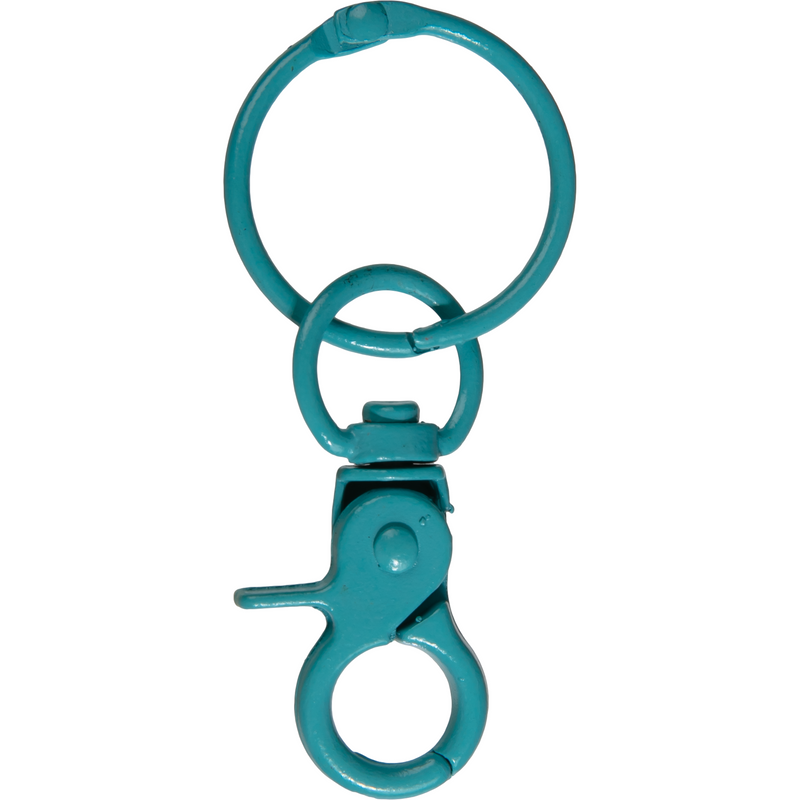 Dark Cyan Urban Crafter Lobster Clasp Keyring With Hook 5 Pack Blue Resin Craft