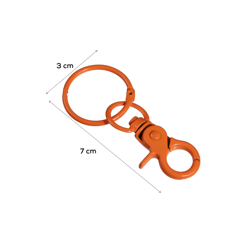 Chocolate Urban Crafter Lobster Clasp Keyring With Hook 5 Pack Orange Resin Craft