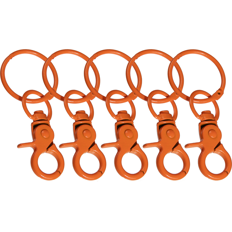 Chocolate Urban Crafter Lobster Clasp Keyring With Hook 5 Pack Orange Resin Craft