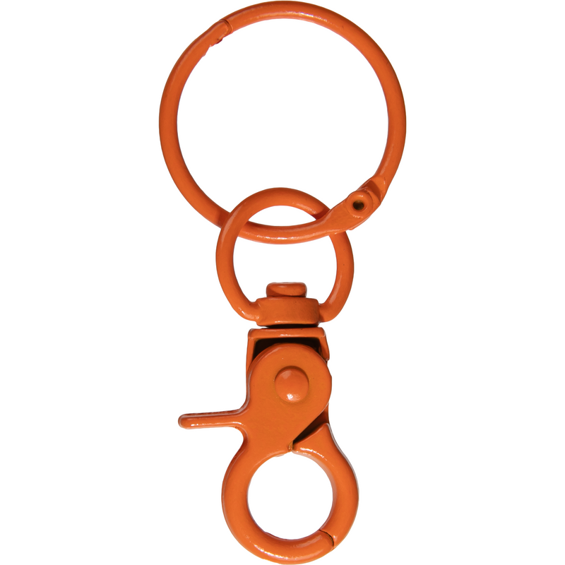 Chocolate Urban Crafter Lobster Clasp Keyring With Hook 5 Pack Orange Resin Craft