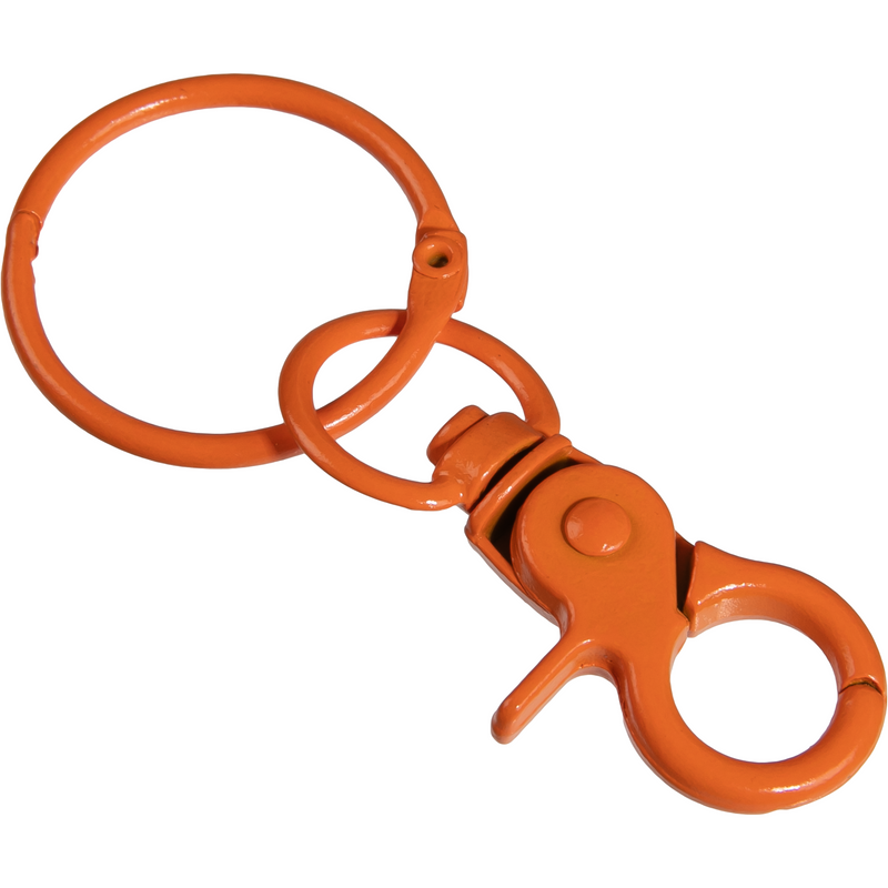 Chocolate Urban Crafter Lobster Clasp Keyring With Hook 5 Pack Orange Resin Craft