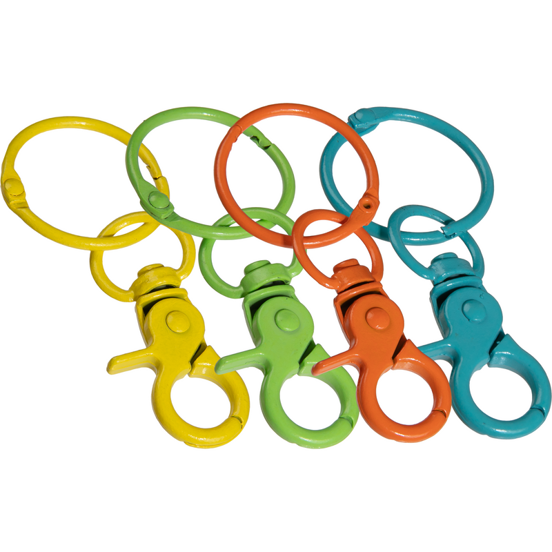 Goldenrod Urban Crafter Lobster Clasp Keyring With Hook 20 Pack 5 Mixed Colours Resin Craft