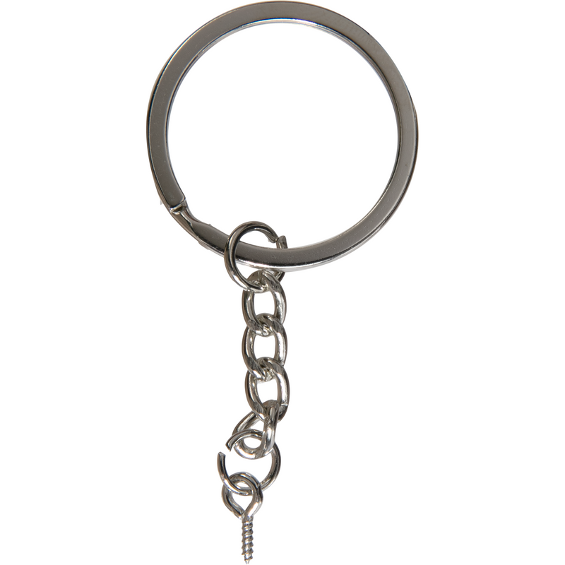 Dim Gray Urban Crafter Metal Keyring With Hook 10 Pack Silver Resin Craft