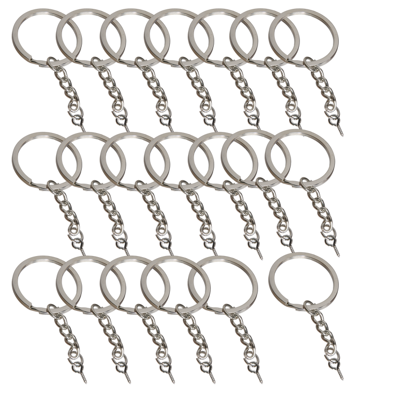 Rosy Brown Urban Crafter Metal Keyring With Hook  20 Pack Silver Resin Craft