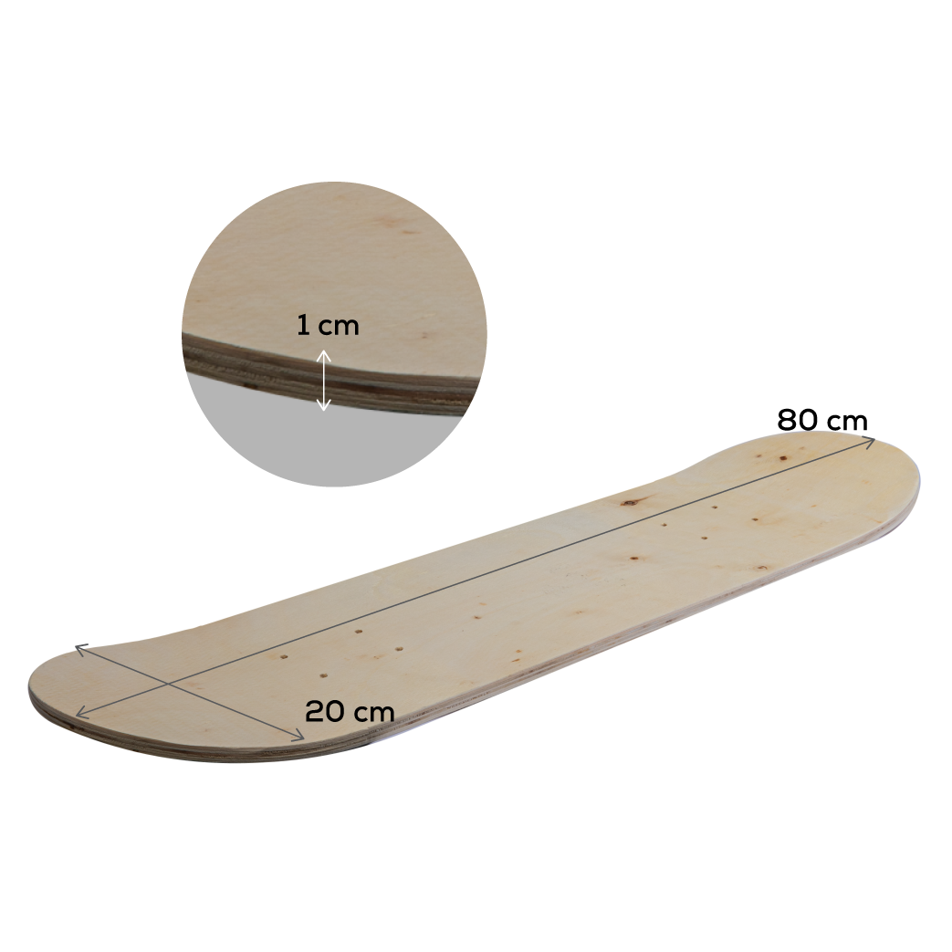 Dark Gray Urban Crafter Maple Skateboard Deck 800mm x 200mm x 10mm thick Resin Craft