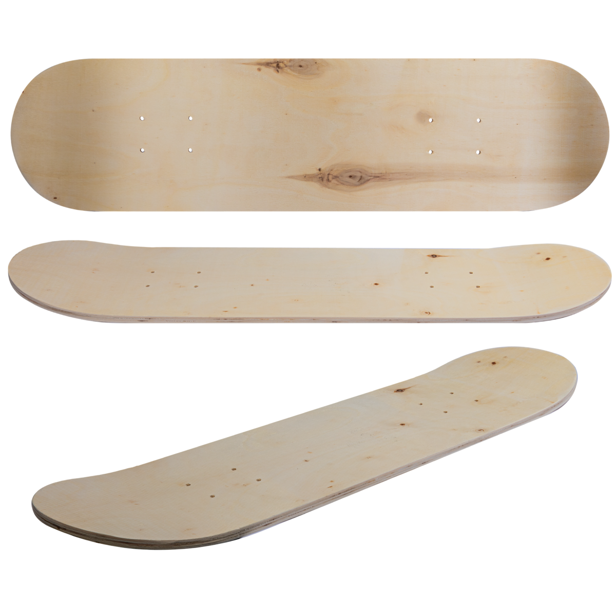 Tan Urban Crafter Maple Skateboard Deck 800mm x 200mm x 10mm thick Resin Craft