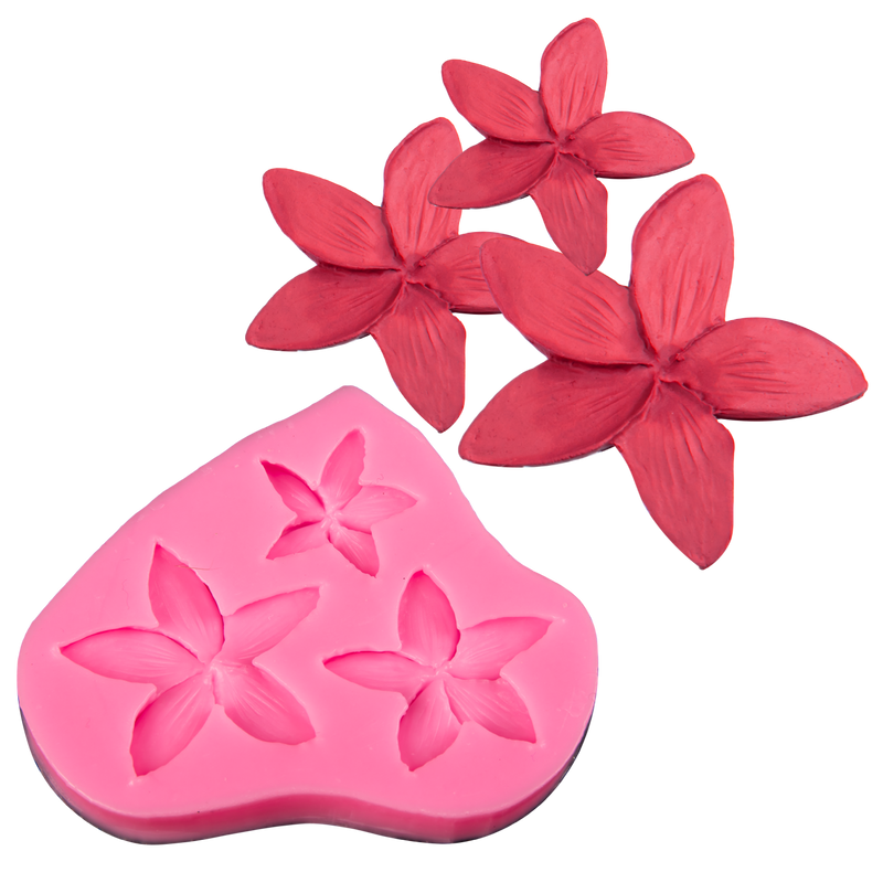 Pale Violet Red The Clay Studio Frangipani Silicone Mould for Polymer Clay and Resin 9x8x0.8cm Resin Craft Moulds