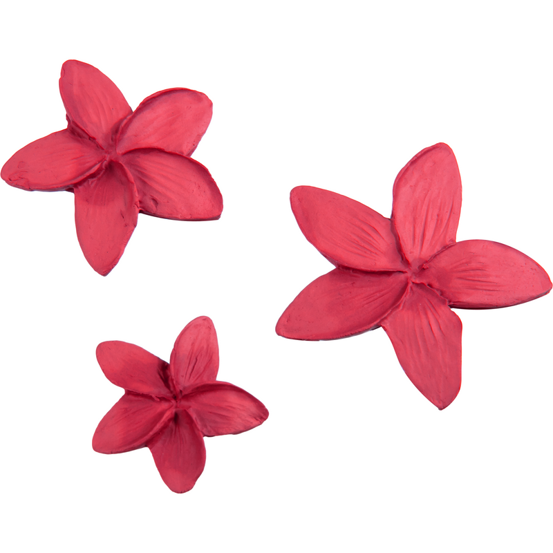 Maroon The Clay Studio Frangipani Silicone Mould for Polymer Clay and Resin 9x8x0.8cm Resin Craft Moulds