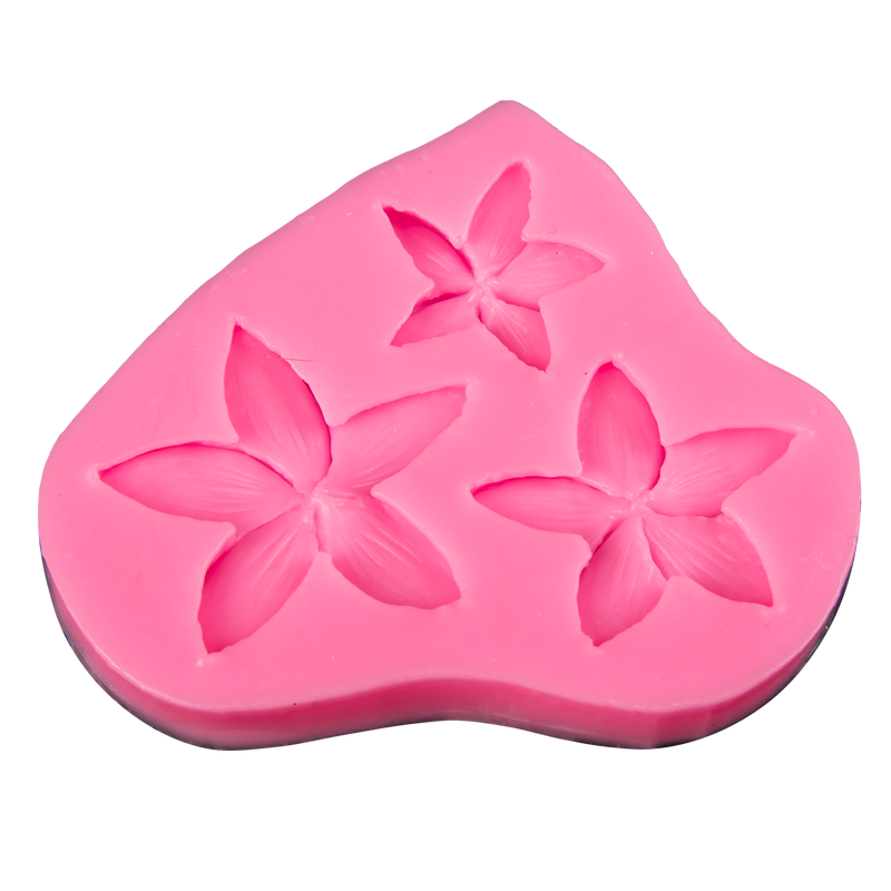 Hot Pink The Clay Studio Frangipani Silicone Mould for Polymer Clay and Resin 9x8x0.8cm Resin Craft Moulds