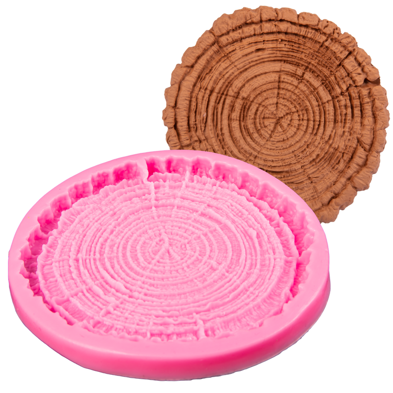 Sienna The Clay Studio Tree Stump Silicone Mould for Polymer Clay and Resin 13x1cm Moulds