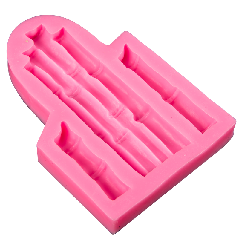 Hot Pink The Clay Studio Bamboo Silicone Mould for Polymer Clay and Resin 12.5x8.8x1.2cm Moulds
