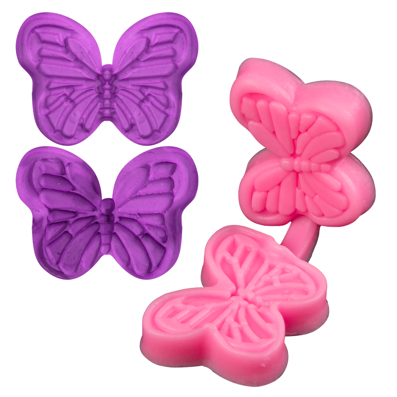 Pale Violet Red The Clay Studio Butterfly Silicone Mould for Polymer Clay and Resin Diameter:3.5cm Resin Craft Moulds