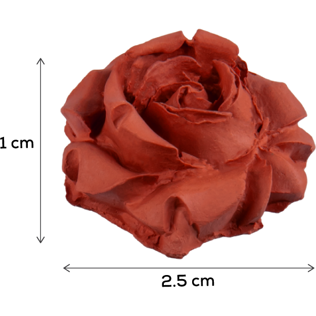 Brown Clay Studio Rose Silicone Mould for Polymer Clay and Resin 3.5x1.5cm Moulds