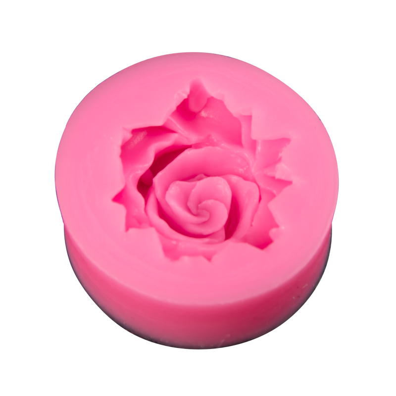 Hot Pink Clay Studio Rose Silicone Mould for Polymer Clay and Resin 3.5x1.5cm Moulds