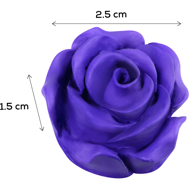 Slate Blue The Clay Studio 3D  Rose Silicone Mould for Polymer Clay and Resin  3.8x3.8x1.8cm Moulds