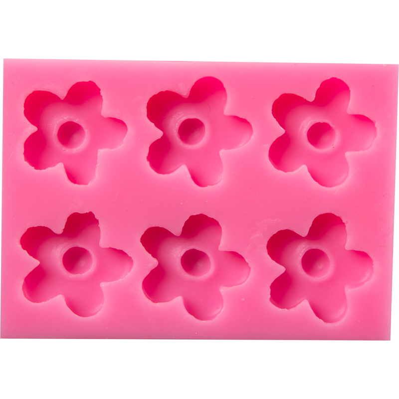 Hot Pink Clay Studio Five-Leaf Plum Silicone Mould for Polymer Clay and Resin 11.6x7x0.9cm Moulds