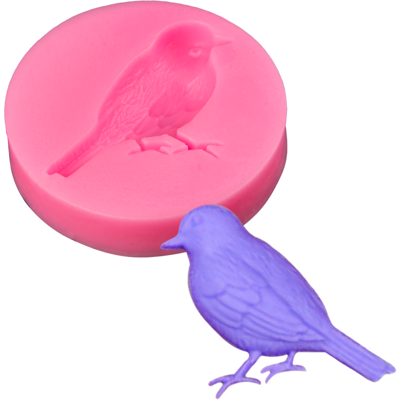 Hot Pink The Clay Studio A Sparrow Silicone Mould for Polymer Clay and Resin 5.2x1.2cm Moulds