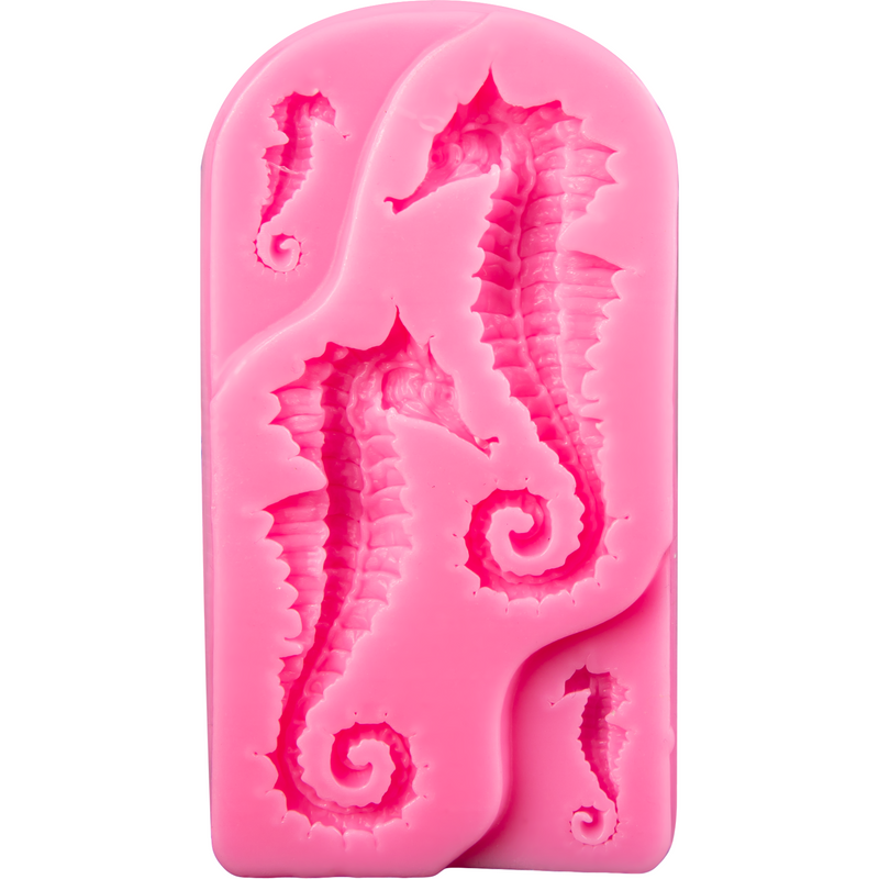 Hot Pink The Clay Studio Seahorse Silicone Mould for Polymer Clay and Resin 12.5x6.5x1cm Moulds