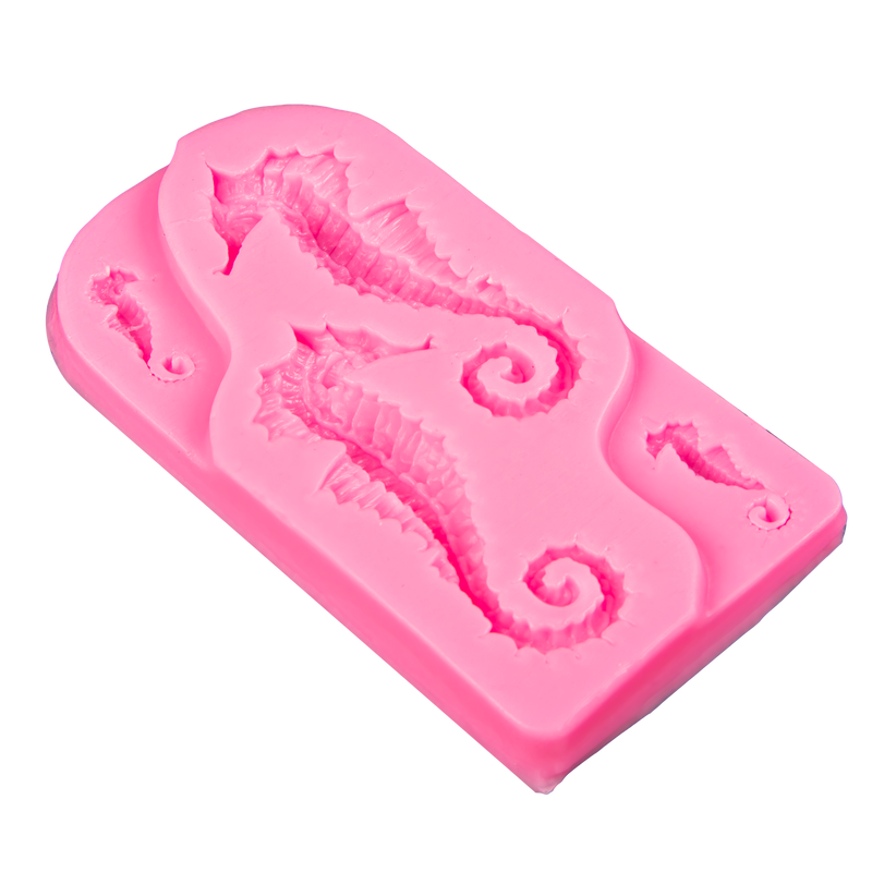 Light Pink The Clay Studio Seahorse Silicone Mould for Polymer Clay and Resin 12.5x6.5x1cm Moulds