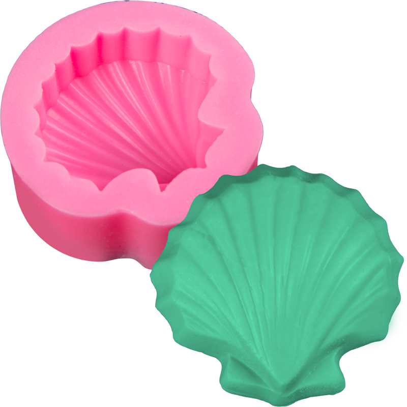 Hot Pink The Clay Studio 3D Shell Silicone Mould for Polymer Clay and Resin 6.5x6.5x2.4 cm Moulds