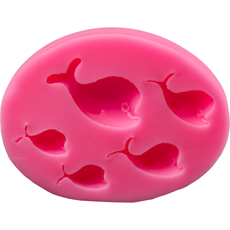 Pale Violet Red The Clay Studio Dolphin Silicone Mould for Polymer Clay and Resin 9.8x7.5x1.5cm Moulds