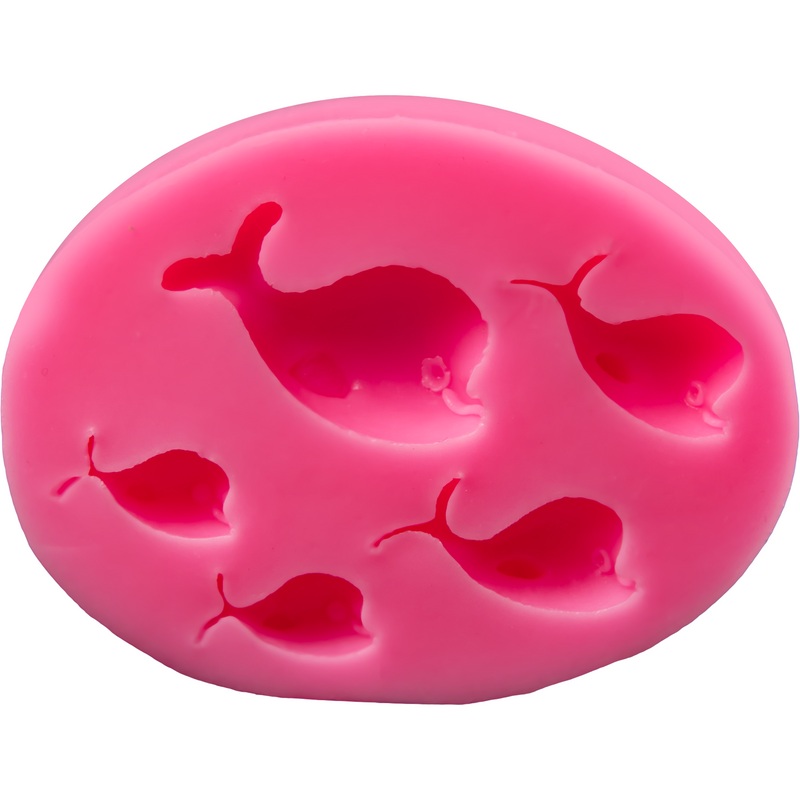 Pale Violet Red The Clay Studio Dolphin Silicone Mould for Polymer Clay and Resin 9.8x7.5x1.5cm Resin Craft Moulds