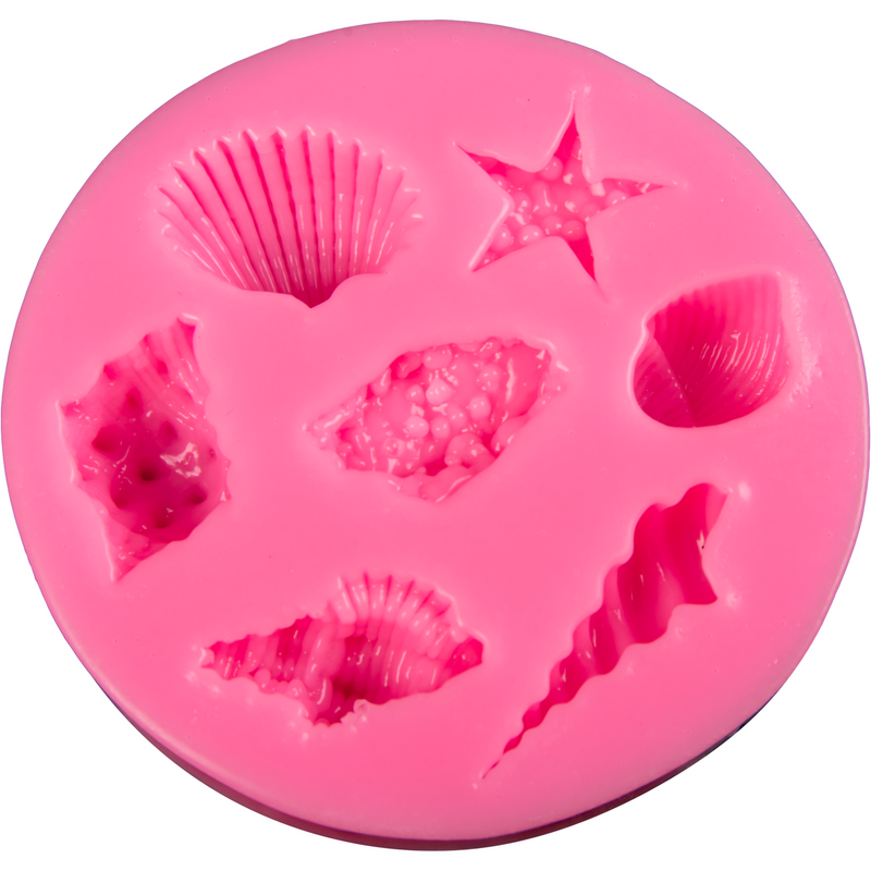 Hot Pink The Clay Studio Conch Silicone Mould for Polymer Clay and Resin 7.6x1.3cm Moulds