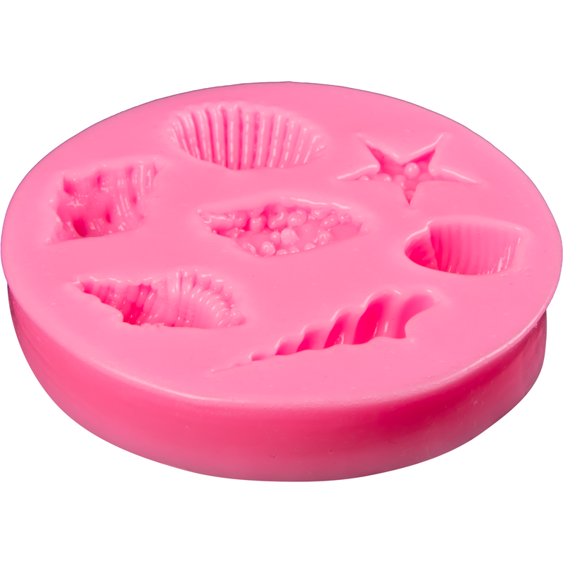 Hot Pink The Clay Studio Conch Silicone Mould for Polymer Clay and Resin 7.6x1.3cm Moulds