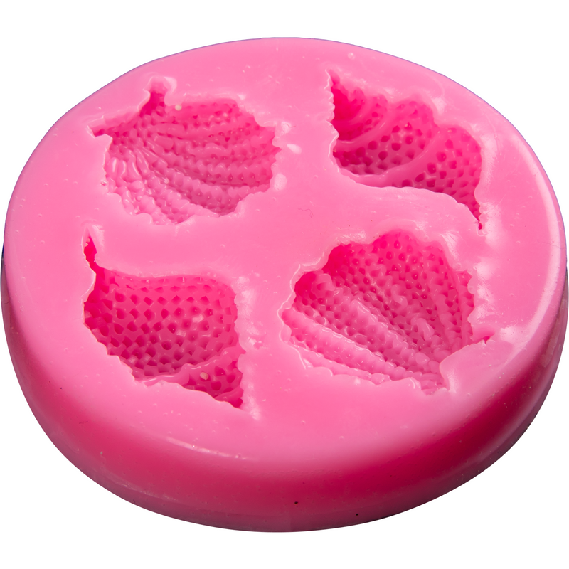 Hot Pink The Clay Studio Conch And Shell Silicone Mould for Polymer Clay and Resin 7x1cm Resin Craft Moulds