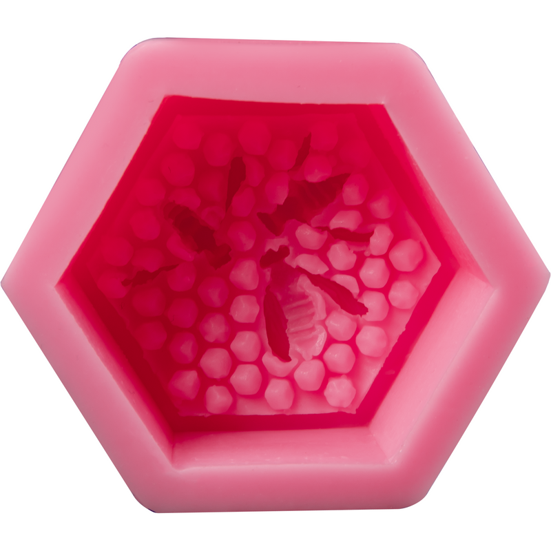 Firebrick The Clay Studio Honeycomb Silicone Mould for Polymer Clay and Resin 7.1x7.1x3.7cm Moulds