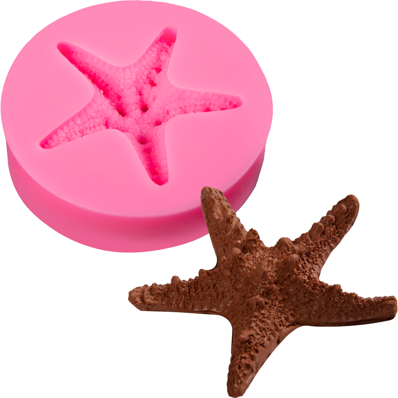 Saddle Brown The Clay Studio Starfish Silicone Mould for Polymer Clay and Resin 7.5x7.5x1.8cm Moulds