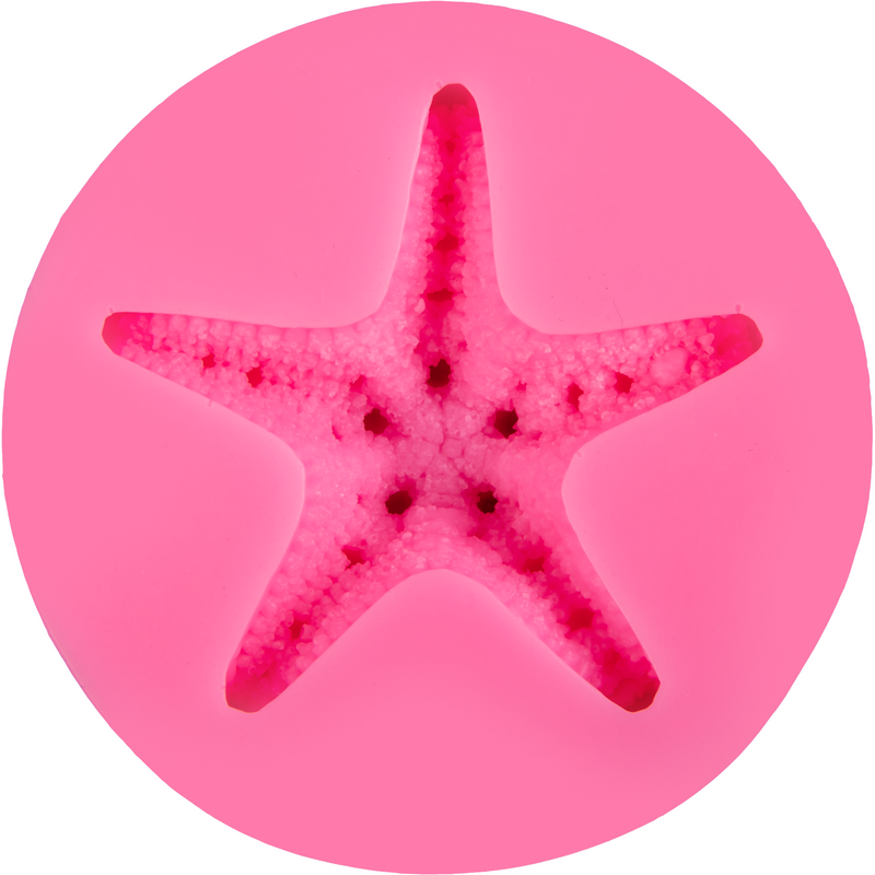 Hot Pink The Clay Studio Starfish Silicone Mould for Polymer Clay and Resin 7.5x7.5x1.8cm Moulds