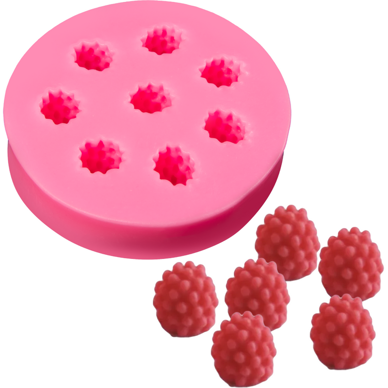 Hot Pink The Clay Studio Raspberry Silicone Mould for Polymer Clay and Resin 7.5x1.8cm Resin Craft Moulds