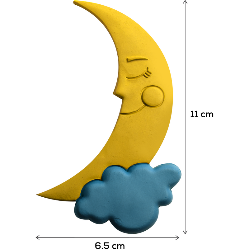 Dark Slate Gray The Clay Studio Smiling Moon And Clouds Silicone Mould for Polymer Clay and Resin 12x6.7x1cm Resin Craft Moulds