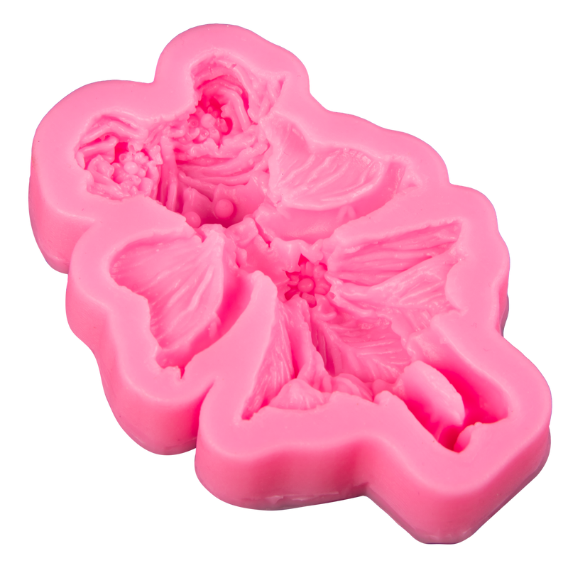 Hot Pink Clay Studio Fairy  Silicone Mould for Polymer Clay and Resin 12x7.8x1.5cm Moulds