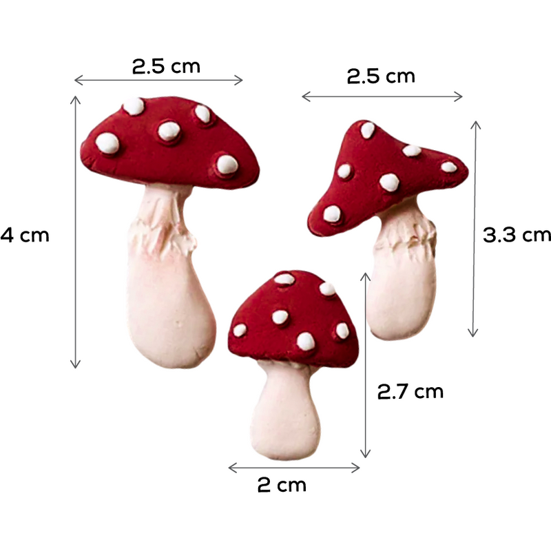 Brown The Clay Studio Mushroom / Toadstool Silicone Mould for Polymer Clay and Resin 8x6x1.1cm Moulds