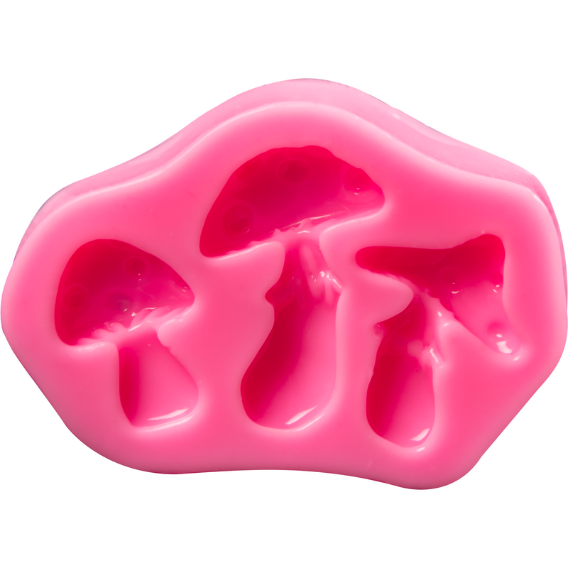 Pale Violet Red The Clay Studio Mushroom / Toadstool Silicone Mould for Polymer Clay and Resin 8x6x1.1cm Moulds