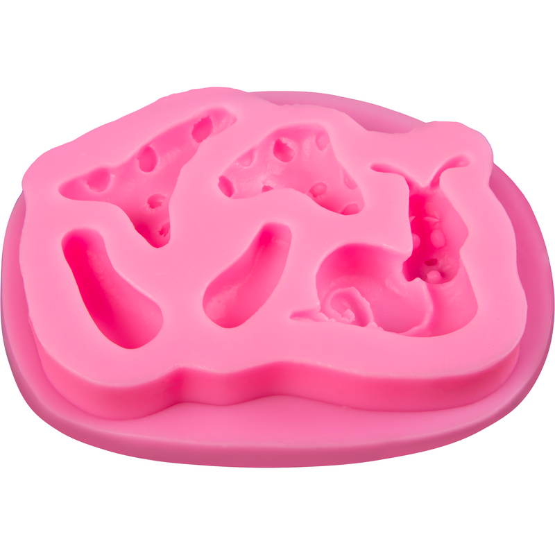 Hot Pink The Clay Studio Snails Silicone Mould for Polymer Clay and Resin 10.1x8.1x1.6cm Moulds