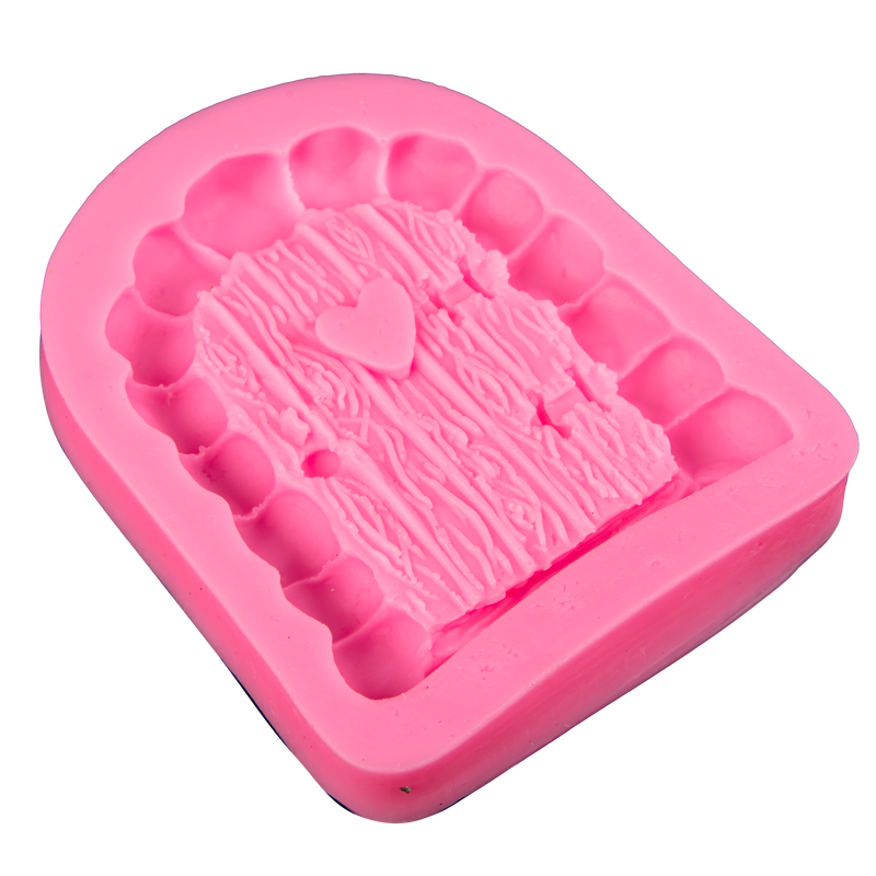 Hot Pink The Clay Studio Fairy Love Door Silicone Mould for Polymer Clay and Resin 10.3x8.9x1.3cm Resin Craft Moulds