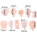 Pink The Clay Studio Candy Silicone Moulds for Polymer Clay and Resin 12x7x1.5cm Moulds