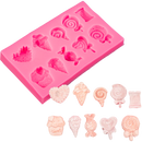 Hot Pink The Clay Studio Candy Silicone Moulds for Polymer Clay and Resin 12x7x1.5cm Moulds