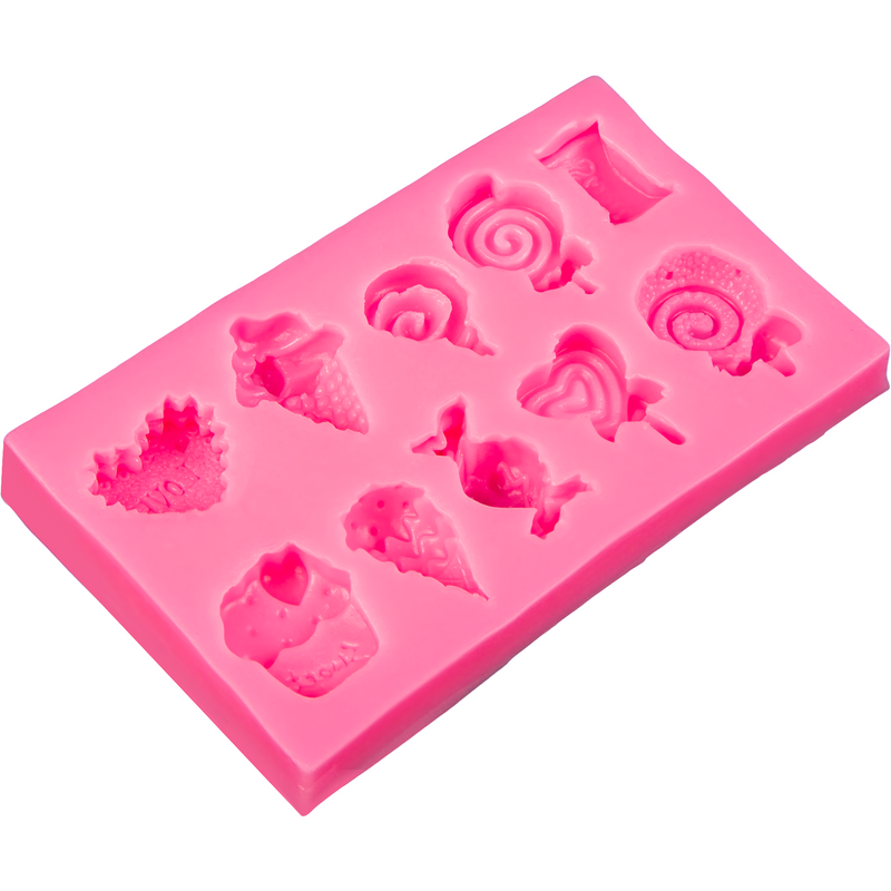 Hot Pink The Clay Studio Candy Silicone Moulds for Polymer Clay and Resin 12x7x1.5cm Moulds