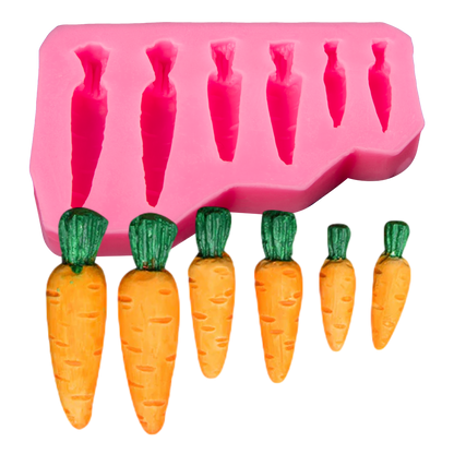 Hot Pink The Clay Studio Carrot Silicone Moulds for Polymer Clay and Resin 9.5x6.3x1.4cm Resin Moulds