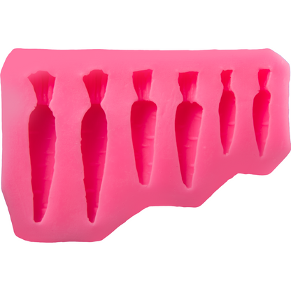 Pale Violet Red The Clay Studio Carrot Silicone Moulds for Polymer Clay and Resin 9.5x6.3x1.4cm Resin Moulds