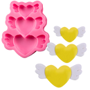 Hot Pink The Clay Studio Love Feather Silicone Mould for Polymer Clay and Resin 9x7.7x1.4cm Resin Craft Moulds